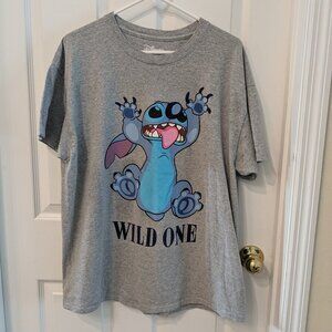 Disney Lilo & Stitch "Wild One" Tee Grey Size XL